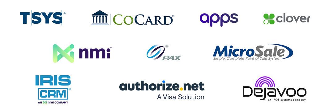 logos of our card processing partners